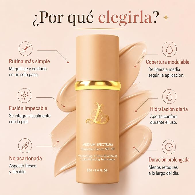 BASE DE MAQUILLAJE 4 EN 1 Tecnología Mimética de Color